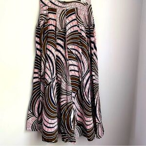 New Francis + Benedict 100% Cotton High Waisted Long Skirt Side Pockets